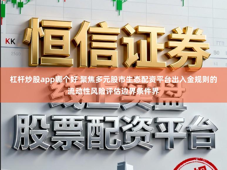 杠杆炒股app哪个好 聚焦多元股市生态配资平台出入金规则的流动性风险评估边界条件界